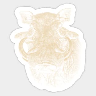 Warthog Boar Close-up Sticker